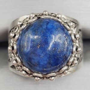 Blue Lapis Lazuli 925 Sterling Silver Ring